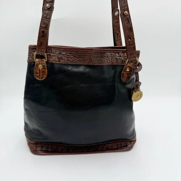Brahmin Black and Brown Shoulder Bag - Picture 2 of 10